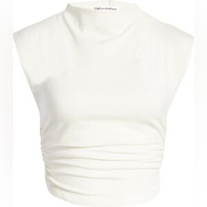 Reformation Lindy Rouched Crop Top